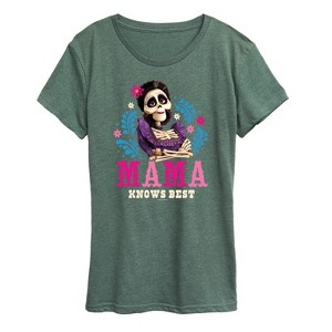 Women's Disney Imelda Mama Knows Best Short Sleeve Graphic T-Shirt - Heather Juniper - 2X - 1 of 4
