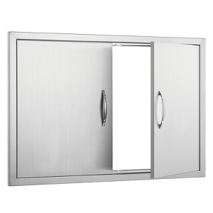VEVOR BBQ Access Door, 36W x 24H Inch Double Outdoor Kitchen Door, Stainless Steel Flush Mount Door, Wall Vertical Door with Handles - 1 of 4