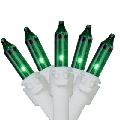 Brite Star 100ct Mini Christmas Lights Green - 49.6' White Wire