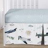 Sweet Jojo Designs Boy Baby Crib Bedding Set - Airplane Green and Blue 4pc - 4 of 4