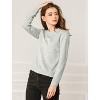 INSPIRE CHIC Women's Round Neck Cat Printed Sweatshirt - 2 of 4