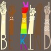 Adult Design By Humans Pride Be Kind Sign Language By Avocato Racerback Tank Top - 2 of 2