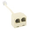 Unique Bargains Telephone Dual RJ11 6P4C Female Socket to RJ11 Male Jack Cord Adapter - 3 of 4