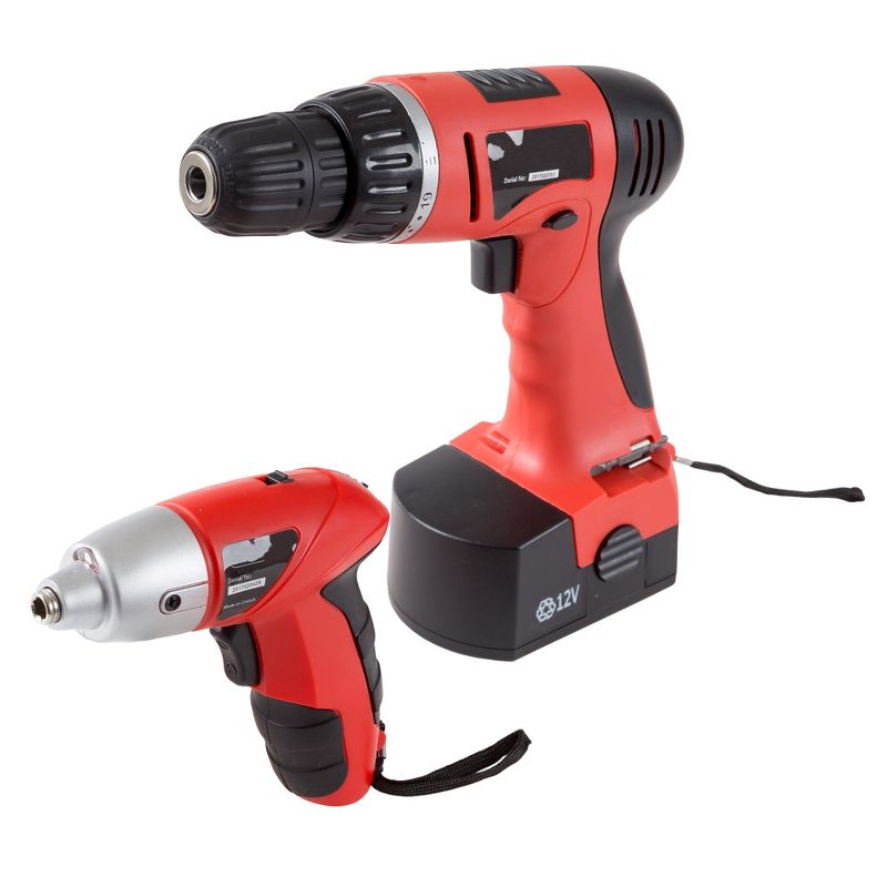 Fleming Supply Cordless Drill and 3.6V Driver Set - Red and Black, 3 of 6