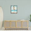 Stupell Industries Beach Woman Riding Pink Flamingo Floating Frame Canvas Art, Gray, 25" x 31" - 3 of 4