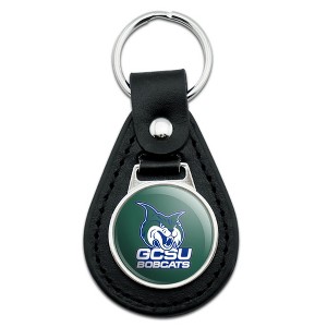 Georgia College Bobcats Logo Black Leather Keychain - 1 of 4