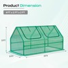 Aoodor Mini Greenhouse with 2 Zipper Doors, Portable Garden Greenhouse with Roll-up Zipper Doors, UV-Protected for Outdoor Plants, 4'x2'x2' - 3 of 4