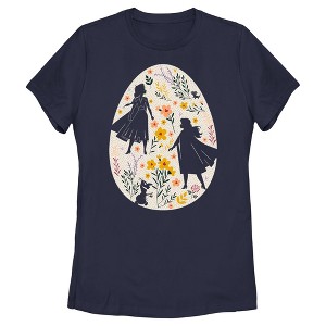 Women's Frozen Easter Egg Silhouettes T-Shirt - 1 of 4