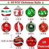 Aoibox 30 Piece 2.36 inch Christmas Tree Ornaments Set Multi Color Shatterproof Balls with Hooks for 6ft Tree Wreaths and Garlands - 2 of 4