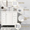 Whisen 36 in. Bathroom Storage Cabinet Bathroom Vanity with Resin Sink, Adjustable Shelves and 4 Drawers - 4 of 4
