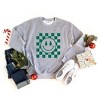 Simply Sage Market Women's Graphic Sweatshirt Checkered Christmas Smiley - 2 of 2