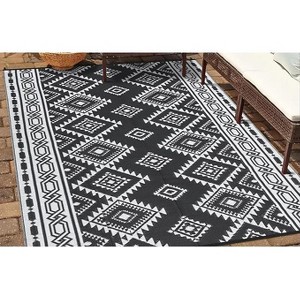 Coucheta Reversible Plastic Straw Rug Collection - Modern Outdoor Mats for Patio, RV & Beach, Multiple Sizes & Colors - 1 of 4