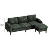 Convertible 3-Seater L-Shaped Fabric Sofa with Footstools, USB Port and Storage, Space-Saving Design for Living Room - 3 of 4
