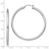 Black Bow Jewelry 3mm, Sterling Silver, Classic Round Hoop Earrings - 52mm (2 Inch) - 4 of 4