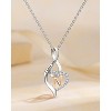 Molenia Heart Initial Necklace for Women, 925 Sterling Silver Heart Letter Pendant Necklace for Her, Fine Jewelry Necklace Gifts for Her Wife Women - 4 of 4