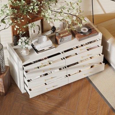 Famapy Versatile White 8 - Drawer Dresser Storage: Functional Storage for you space