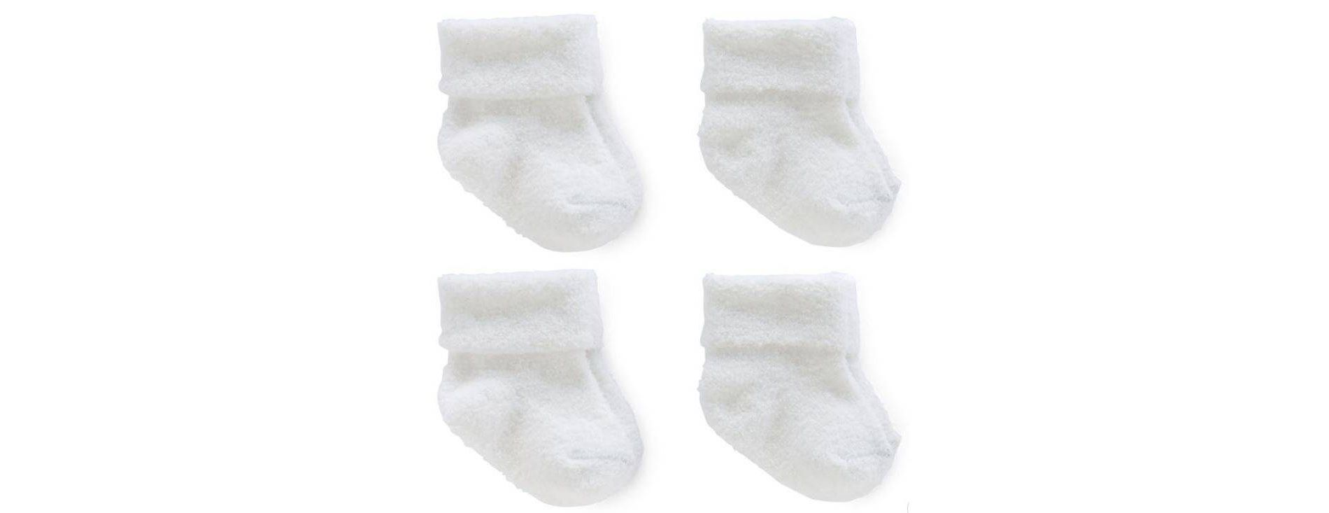 Carter's Just One You® Baby 4pk Chenille Socks - White