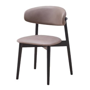 20.87" Lanae Dining Chair Gray Polish Microfiber and Black Finish - Acme Furniture - 1 of 4