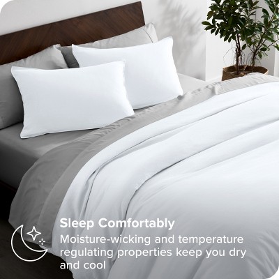 White Twin/Twin XL Linen Duvet Cover and Pillow Sham Set