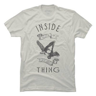 Men's Design By Humans Inside All Of Us Is A Wild Thing By magdadesign T-Shirt