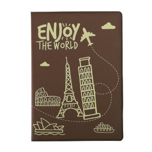 Unique Bargains Heart Airplane Passport Holder 1 Pc - 1 of 4