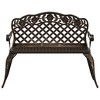 vidaXL Patio Bench 42.5" Cast Aluminum Bronze - 3 of 4