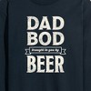 Men's - Instant Message - Dad Bod By Beer Long Sleeve Graphic T-Shirt - 2 of 4