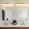 DAKAFUL Bathroom Vanity Light, 4/5/6/8/10-Light Vanity Fixture with Frosted Glass Shades,Reversible Wall Light Over Mirror, for Bathroom/Bedroom - 3 of 4