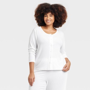 Women's Pointelle Pajama Cardigan - Auden™ - 1 of 4