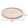 iDesign Set of 3 Round 10.5-Inch Paulownia Wood Lazy Susan, Natural - 3 of 4