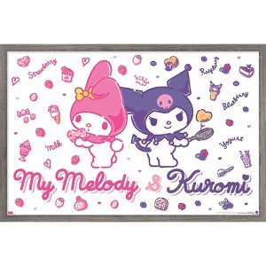 Trends International Hello Kitty and Friends: 23 My Favorite Flavor - My Melody & Kuromi Framed Wall Poster Prints - 1 of 4