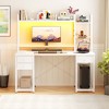 Aheaplus 47-55 inch Computer Desk with with 3 Drawers and Storage Shelves - 2 of 4