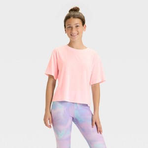 Girls' Beyond Ease Crop Boxy T-Shirt - All In Motion™ - 1 of 3