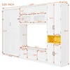 Twin Size Murphy Bed Space-saving Wall Bed Foldable Bed with TV Stand, 2 Drawers, Shelves & Cabinets - ModernLuxe - 3 of 4