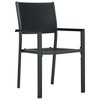 vidaXL Patio Chairs 4 pcs Black Plastic Rattan Look - 2 of 4