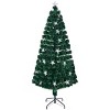 6ft Pre-lit Artificial Christmas Tree, Spruce Tree with Color-Changing Fiber Optic Lights, 185 Warm White LED Lights - 2 of 4