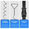 Outdoor Trampoline Anchor Kit for Stability with 4 Heavy-Duty Spiral Stakes, Buckled Straps + Secure Attachment - 2 of 3