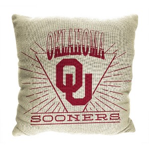 NCAA Oklahoma Sooners 26 x 26 Woven Tapestry Pillow - 1 of 4