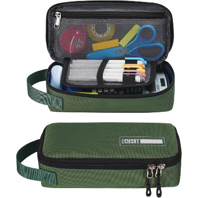 Fmeida Pencil Case for Men Women, Large Pen Bag for Adults, Portable Pencil Pouch Aesthetic with Handle, Zipper Cases for Office Organizer