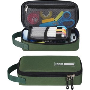 Fmeida Pencil Case for Men Women, Large Pen Bag for Adults, Portable Pencil Pouch Aesthetic with Handle, Zipper Cases for Office Organizer - 1 of 4
