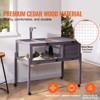 VEVOR Tortoise Habitat, Wooden Tortoise House Indoor & Outdoor, Rolling Tortoise Enclosure with Light Stand, Reptile Enclosure Small Animal Cage - 3 of 4