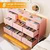 8 Drawer Dresser for Bedroom with Charging Station and LED Lights, 59" TV Stand Wooden Large Long Dresser - 4 of 4