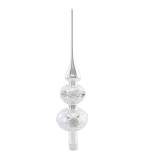 Sbk Gifts Holiday 13.0" Silver And White Lace Finial Tree Topper Christmas Wedding  -  Tree Toppers