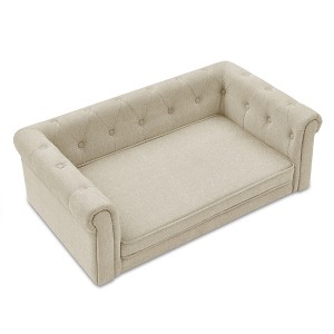 SEVOBAL Pet Beds Elevated Dog Sofa Bed Modern Rectangle Design Fit Small Medium Dogs for Living Room Bedroom, Beige, 39.5"*23.6"*15" - 1 of 4