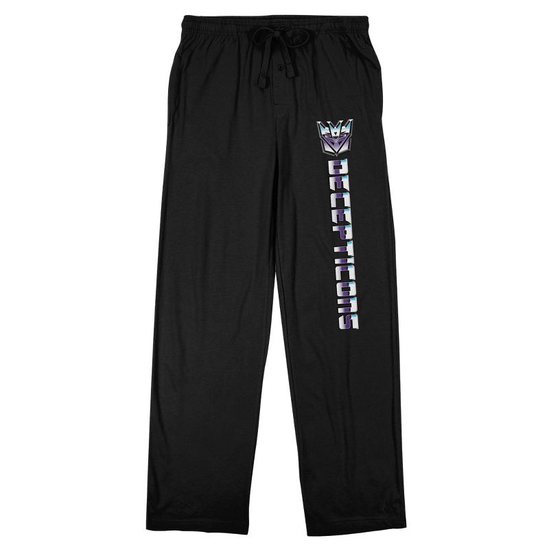 Transformers Decepticons Men's Black Sleep Pajama Pants, 1 of 4