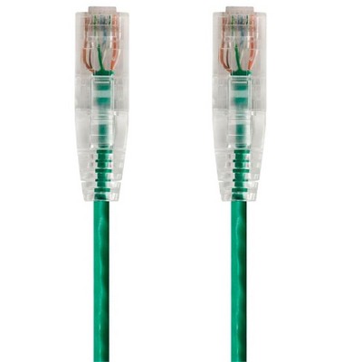Lot De 5 Câbles Ethernet Monoprice SlimRun Cat6A – 9,1 M, 10 Gb/s, Blanc – Design Fin Anti-accroc Pour Data Center