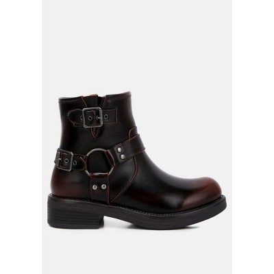 Allux Faux Leather Pin Buckle Women Boots