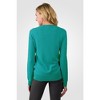 JENNIE LIU Women's 100% Cashmere Button Front Long Sleeve Crewneck Cardigan Sweater - 2 of 2