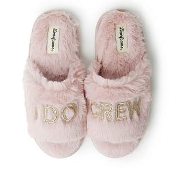 Faux Fur Slippers - Powder pink - Ladies
