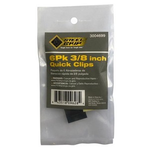 Steel Grip 3/8 in. D X 0.38 in. L Black Polypropylene Quick Clip - 1 of 1